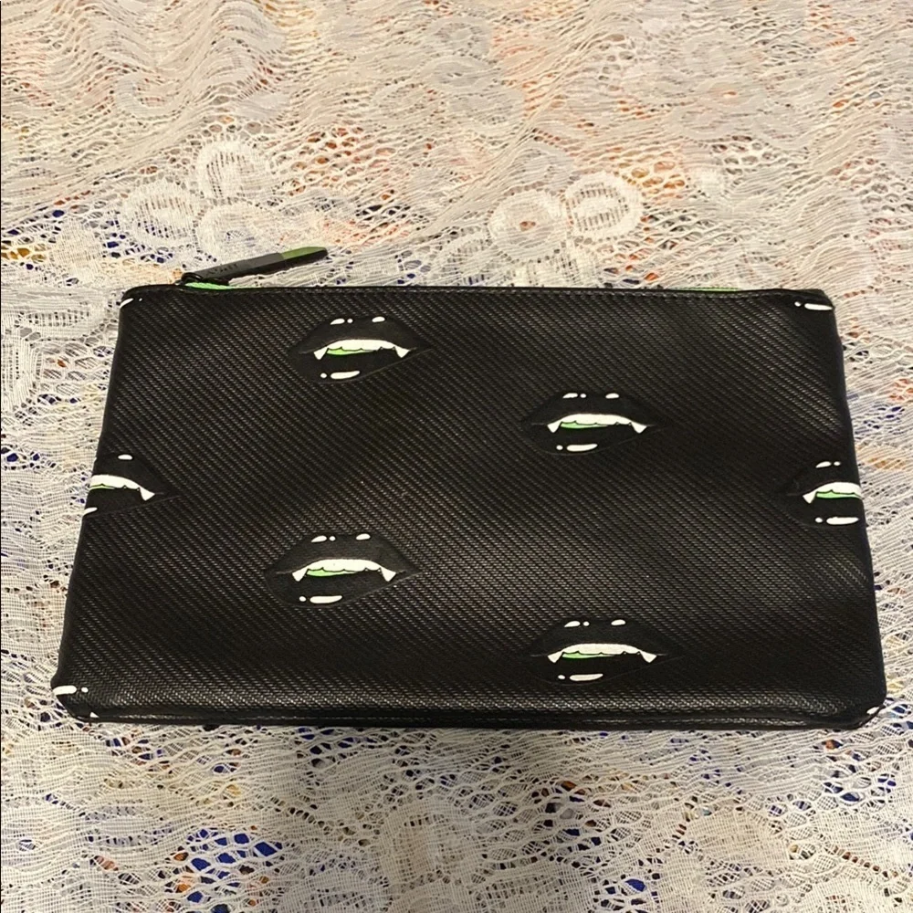 Black Textured Cosmetic Bags Set